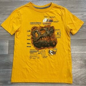 Old Navy Youth Boy’s Dino Short Sleeve T-Shirt L(10-12) Nectar Gold